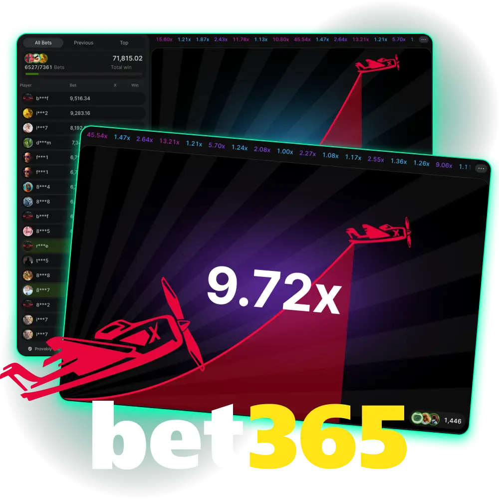 Go to the Bet365 online casino and find the Aviator game.